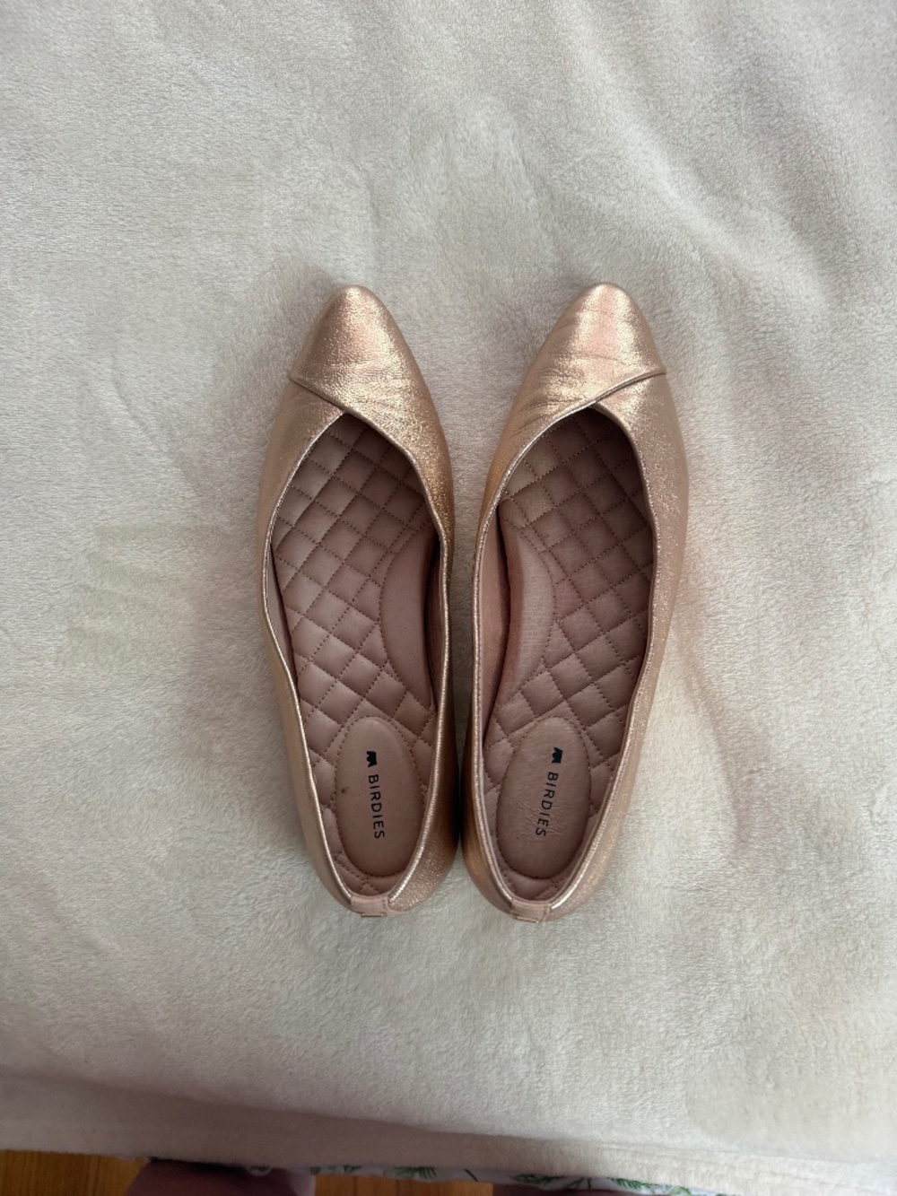 Birdies rose gold flats 8 excellent condition